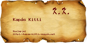 Kapás Kitti névjegykártya