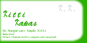 kitti kapas business card